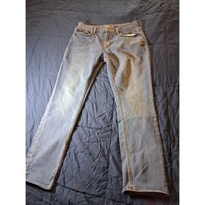 Old Navy Built In Flex Jeans Men 34x30 Blue Straight Slim Workwear Faded Stretch